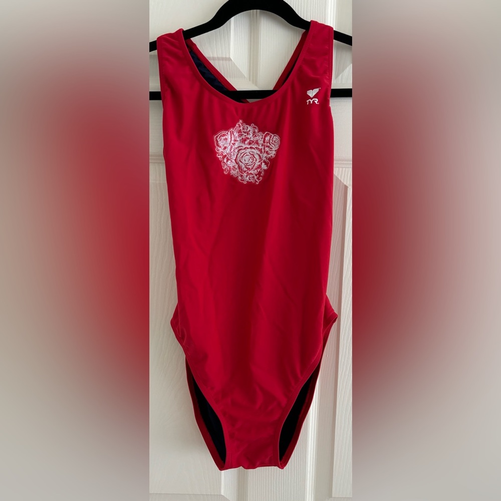 TYR sports Red One piece swimsuit, size XL